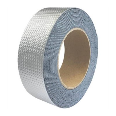 Roofing Self Reinforced Aluminum Foil Butyl Rubber Tape Waterproof Adhesive Aluminum Foil Butyl Sealing Tape